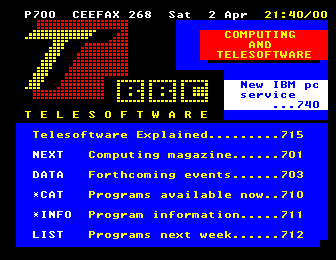 BBC Telesoftware Index